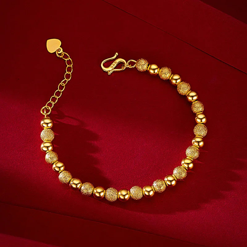 Liora Beaded Bracelet – A delicate bracelet with gold beads.