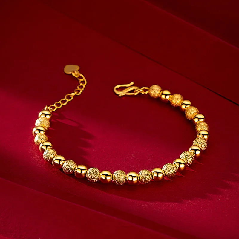 Liora Beaded Bracelet – A delicate bracelet with gold beads.