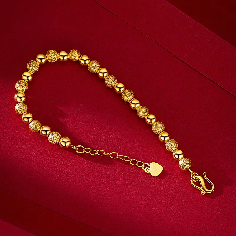 Liora Beaded Bracelet – A delicate bracelet with gold beads.