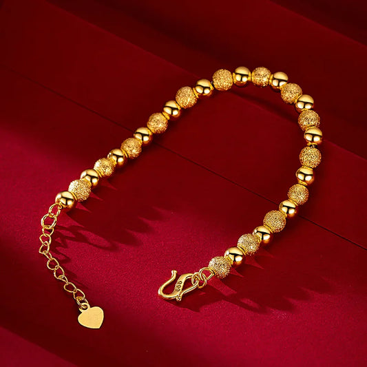 Liora Beaded Bracelet – A delicate bracelet with gold beads.