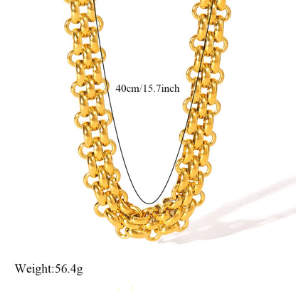 Ayla Layered Necklace – A layered necklace with mixed textures.