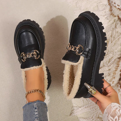 Jessy | Sherpa Lined Platform Loafer